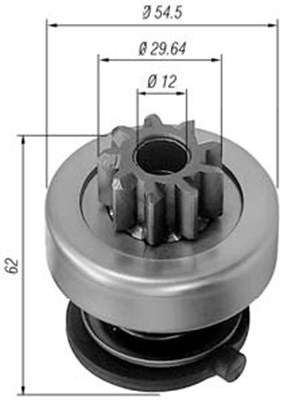 Pinion electromotor 940113020167 MAGNETI MARELLI