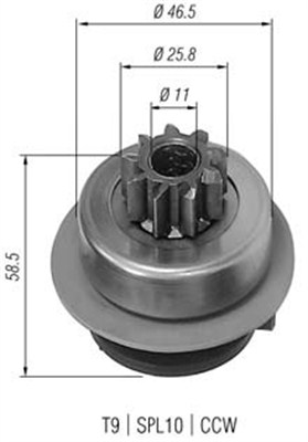 Pinion electromotor 940113020186 MAGNETI MARELLI