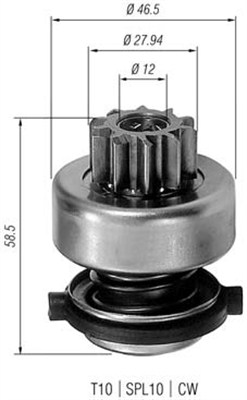 Pinion electromotor 940113020191 MAGNETI MARELLI