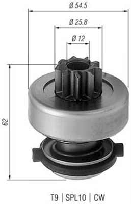 Pinion electromotor 940113020192 MAGNETI MARELLI