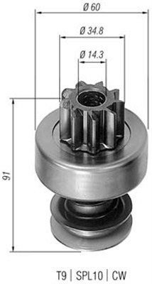 Pinion electromotor 940113020204 MAGNETI MARELLI