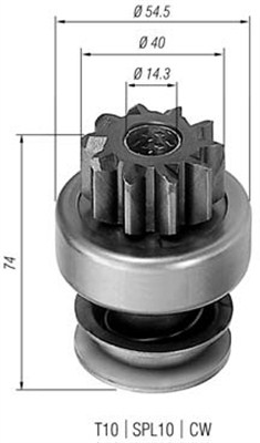 Pinion electromotor 940113020213 MAGNETI MARELLI