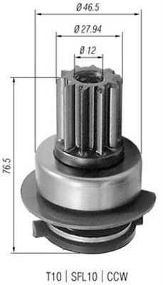 Pinion electromotor 940113020223 MAGNETI MARELLI