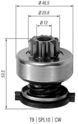 Pinion electromotor 940113020226 MAGNETI MARELLI