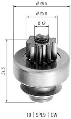 Pinion electromotor 940113020240 MAGNETI MARELLI