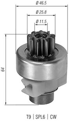 Pinion electromotor 940113020247 MAGNETI MARELLI