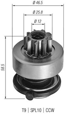 Pinion electromotor 940113020255 MAGNETI MARELLI
