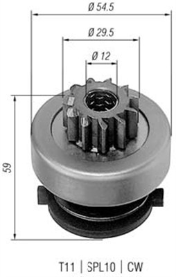Pinion electromotor 940113020257 MAGNETI MARELLI