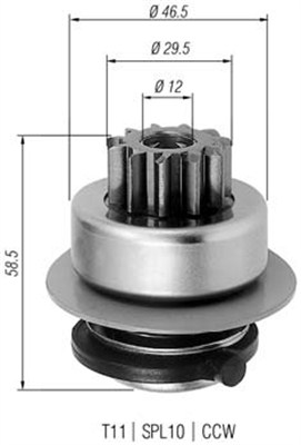 Pinion electromotor 940113020260 MAGNETI MARELLI