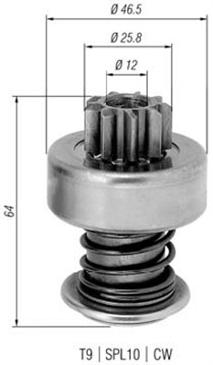 Pinion electromotor 940113020278 MAGNETI MARELLI