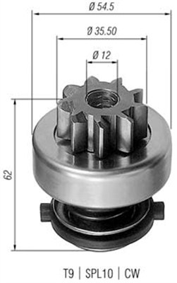 Pinion electromotor 940113020282 MAGNETI MARELLI