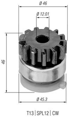 Pinion electromotor 940113020294 MAGNETI MARELLI