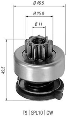 Pinion electromotor 940113020301 MAGNETI MARELLI