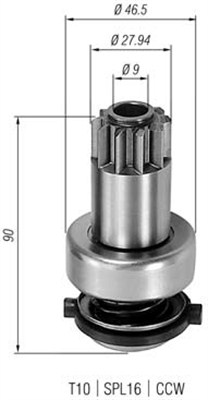 Pinion electromotor 940113020305 MAGNETI MARELLI