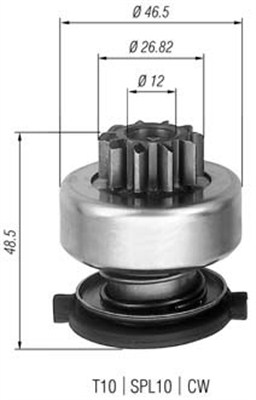 Pinion electromotor 940113020309 MAGNETI MARELLI