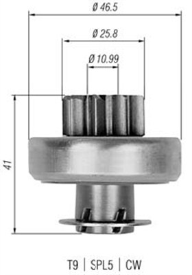 Pinion electromotor 940113020324 MAGNETI MARELLI