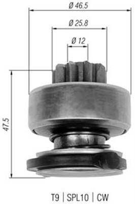 Pinion electromotor 940113020329 MAGNETI MARELLI