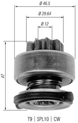 Pinion electromotor 940113020335 MAGNETI MARELLI