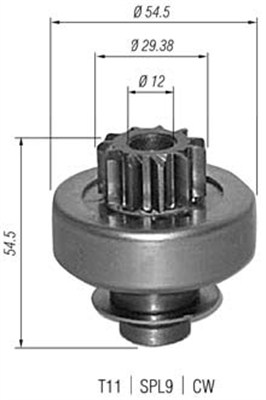 Pinion electromotor 940113020347 MAGNETI MARELLI