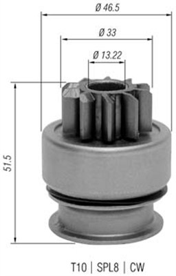 Pinion electromotor 940113020348 MAGNETI MARELLI