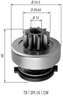 Pinion electromotor 940113020354 MAGNETI MARELLI