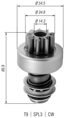 Pinion electromotor 940113020380 MAGNETI MARELLI