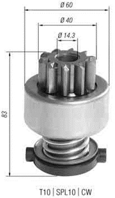 Pinion electromotor 940113020393 MAGNETI MARELLI