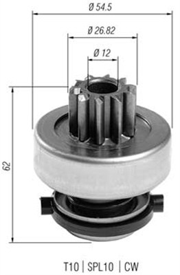 Pinion electromotor 940113020398 MAGNETI MARELLI