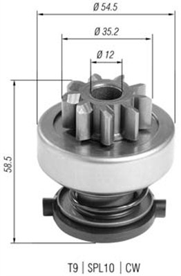Pinion electromotor 940113020401 MAGNETI MARELLI