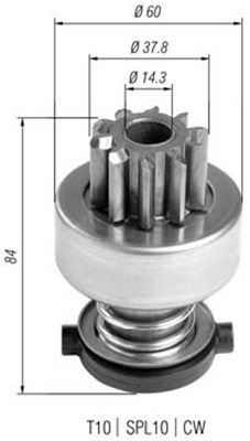 Pinion electromotor 940113020403 MAGNETI MARELLI