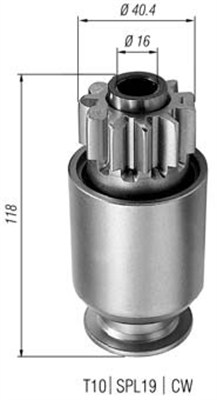 Pinion electromotor 940113020408 MAGNETI MARELLI