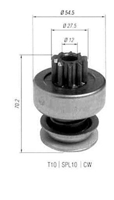 Pinion electromotor 940113020454 MAGNETI MARELLI