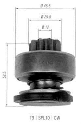 Pinion electromotor 940113020455 MAGNETI MARELLI
