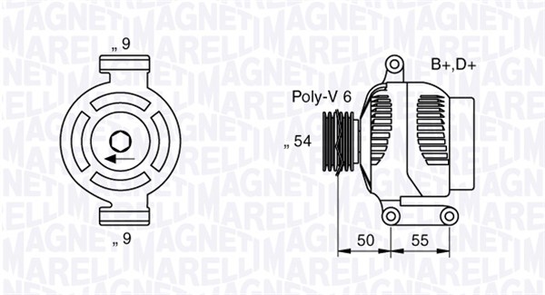 Generator / Alternator 063358061010 MAGNETI MARELLI