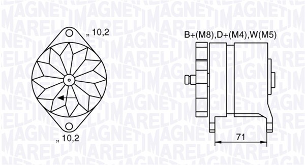 Generator / Alternator 063534681240 MAGNETI MARELLI