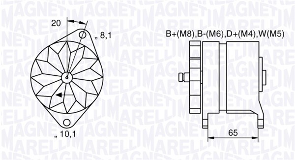 Generator / Alternator 063534681400 MAGNETI MARELLI