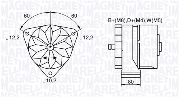 Generator / Alternator 063534699820 MAGNETI MARELLI