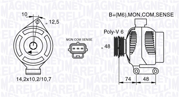 Generator / alternator 063377410010 MAGNETI MARELLI