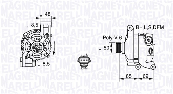 Generator / Alternator 063377420010 MAGNETI MARELLI
