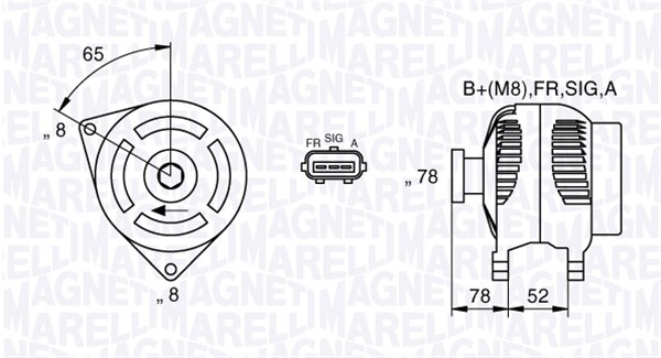 Generator / alternator 063377421010 MAGNETI MARELLI