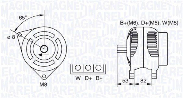Generator / Alternator 063377462010 MAGNETI MARELLI
