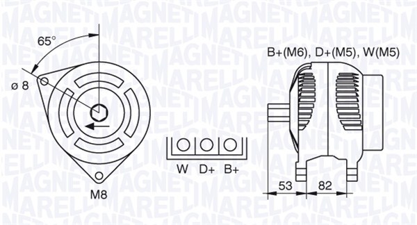 Generator / Alternator 063377466010 MAGNETI MARELLI