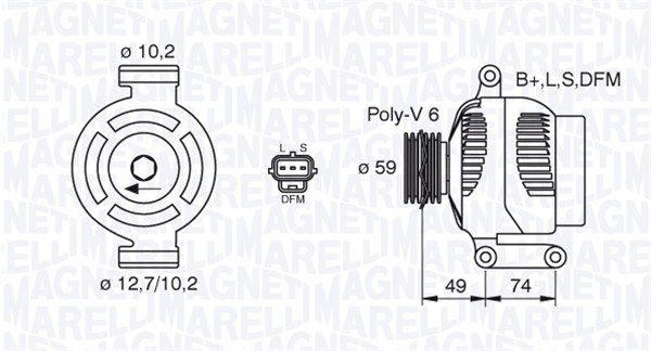 Generator / alternator 063380004010 MAGNETI MARELLI