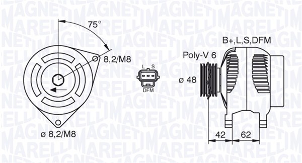 Generator / alternator 063380008010 MAGNETI MARELLI