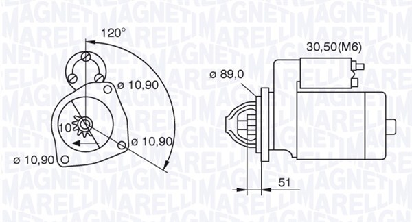 Starter 063522310160 MAGNETI MARELLI