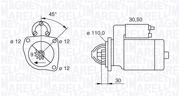 Starter 063522310110 MAGNETI MARELLI