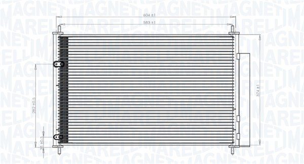 Condensator, climatizare 350203767000 MAGNETI MARELLI