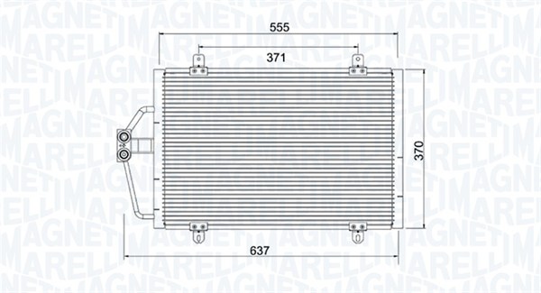 Condensator, climatizare 350203784000 MAGNETI MARELLI