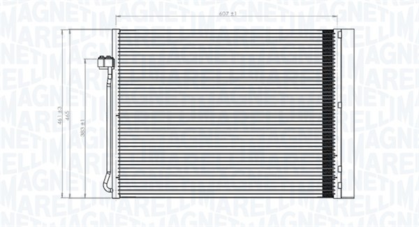 Condensator, climatizare 350203795000 MAGNETI MARELLI