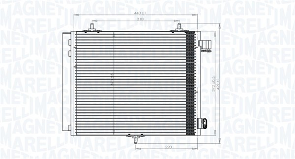 Condensator, climatizare 350203818000 MAGNETI MARELLI